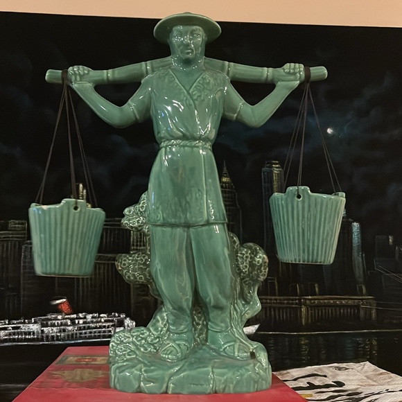 Vintage Gonder Ceramic Arts Asian Water Porter Bearer Carrier #777, 1950 - Picture 5 of 8